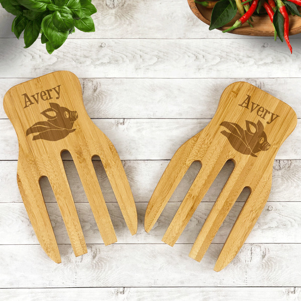 Flying Pigs Bamboo Salad Hands - LIFESTYLE