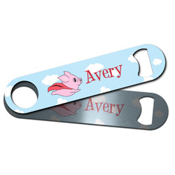 Flying Pigs Bar Bottle Opener w/ Name and Initial