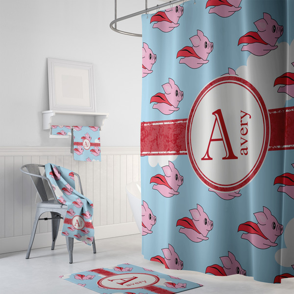 Flying Pigs Bath Towel Sets - 3-piece - In Context