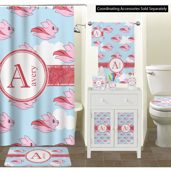 Flying Pigs Bathroom Scene