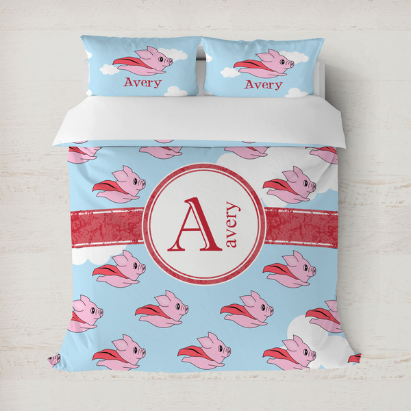 Custom Flying Pigs Duvet Cover (Personalized)