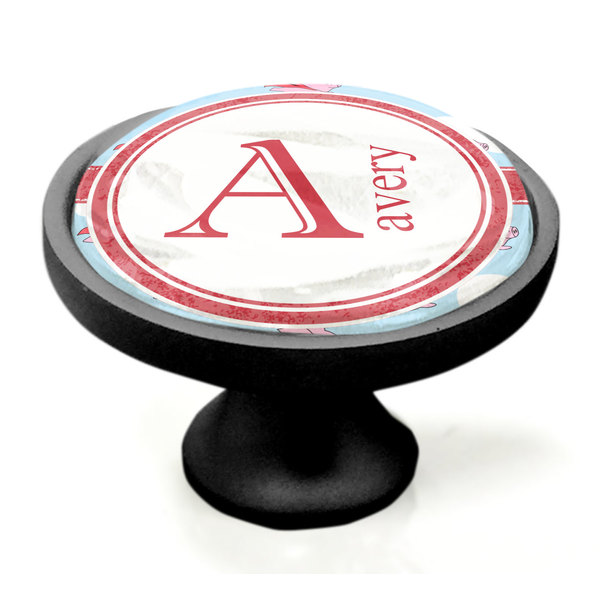 Flying Pigs Black Custom Cabinet Knob (Side)