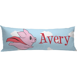 Flying Pigs Body Pillow Case (Personalized)