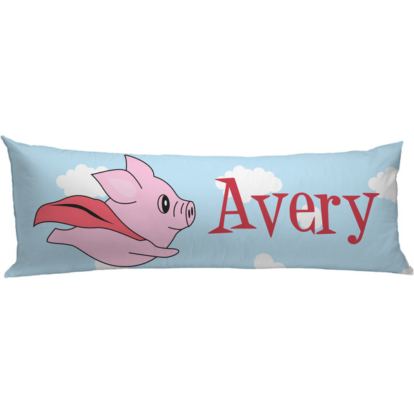 Custom Flying Pigs Body Pillow Case (Personalized)