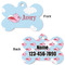 Flying Pigs Bone Shaped Dog ID Tag - Large - Approval