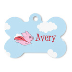 Flying Pigs Bone Shaped Dog ID Tag (Personalized)