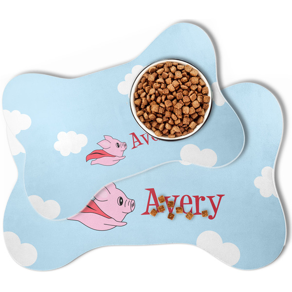 Flying Pigs Bone Shaped Dog Mats - MAIN