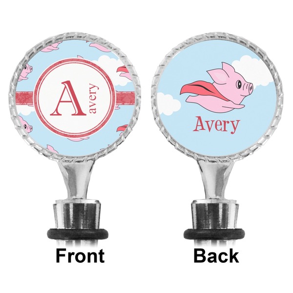 Flying Pigs Bottle Stopper - Front and Back