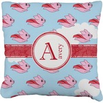 Flying Pigs Faux-Linen Throw Pillow 26" (Personalized)