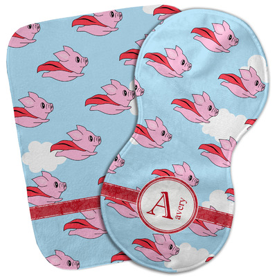 Flying Pigs Burp Cloth (Personalized)