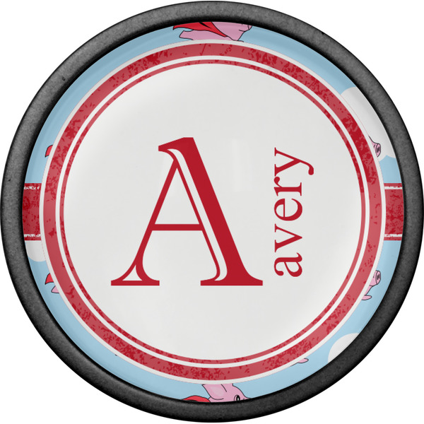 Flying Pigs Cabinet Knob - Black - Front