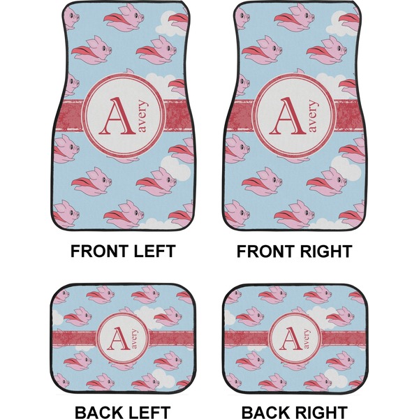 Flying Pigs Car Floor Mats Set (2F + 2B)