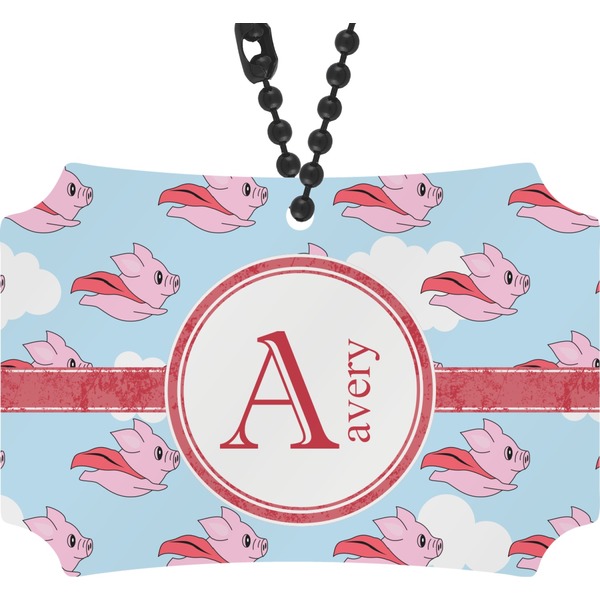Custom Flying Pigs Rear View Mirror Ornament (Personalized)