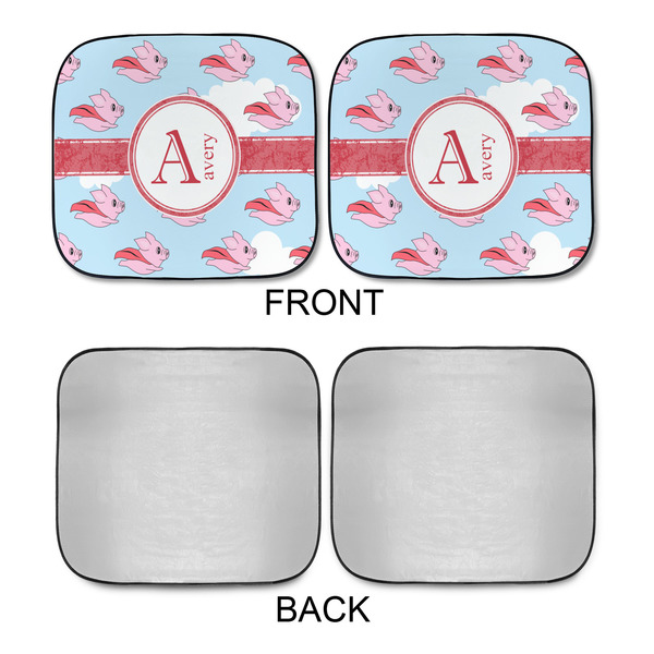 Flying Pigs Car Sun Shades - APPROVAL