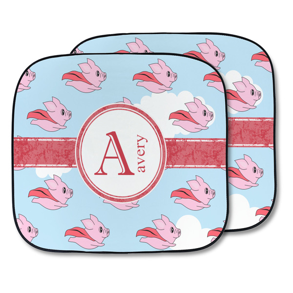 Custom Flying Pigs Car Sun Shade - Two Piece (Personalized)