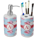 Flying Pigs Ceramic Bathroom Accessories Set (Personalized)