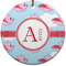 Flying Pigs Ceramic Flat Ornament - Circle (Front)
