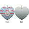 Flying Pigs Ceramic Flat Ornament - Heart Front & Back (APPROVAL)