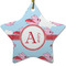 Flying Pigs Ceramic Flat Ornament - Star (Front)
