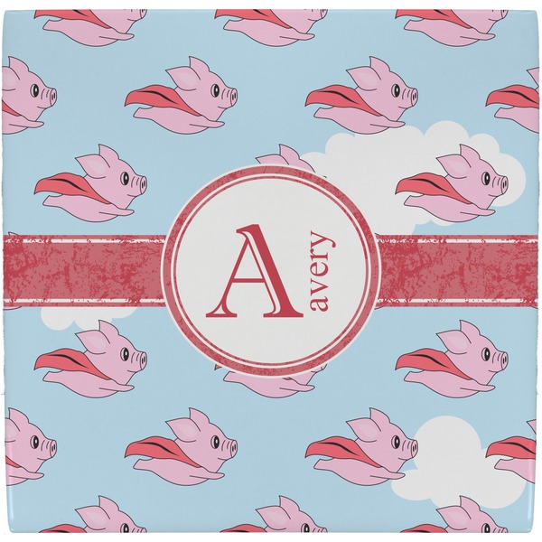 Custom Flying Pigs Ceramic Tile Hot Pad (Personalized)