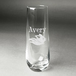 Flying Pigs Champagne Flute - Stemless Engraved (Personalized)