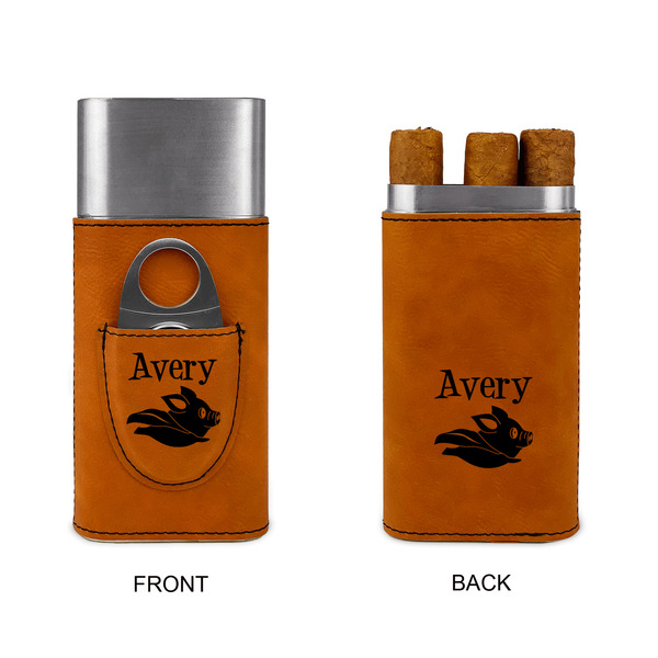 Flying Pigs Cigar Case with Cutter - Double Sided - Approval