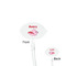 Flying Pigs Clear Plastic 7" Stir Stick - Oval - Front & Back