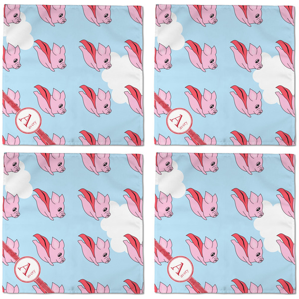 Flying Pigs Cloth Napkins - Personalized Dinner (APPROVAL) Set of 4