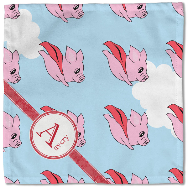 Flying Pigs Cloth Napkins - Personalized Lunch (Single Full Open)