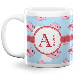 Flying Pigs 20 Oz Coffee Mug - White (Personalized)