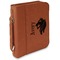 Flying Pigs Cognac Leatherette Bible Covers with Handle & Zipper - Main
