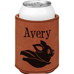Flying Pigs Leatherette Can Sleeve - Double Sided (Personalized)