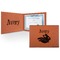 Flying Pigs Cognac Leatherette Diploma / Certificate Holders - Front and Inside - Main