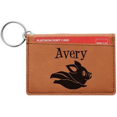 Flying Pigs Leatherette Keychain ID Holder (Personalized)