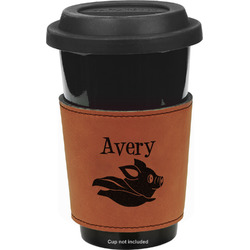 Flying Pigs Leatherette Cup Sleeve - Double Sided (Personalized)