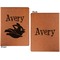 Flying Pigs Cognac Leatherette Portfolios with Notepad - Large - Double Sided - Apvl