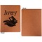 Flying Pigs Cognac Leatherette Portfolios with Notepad - Large - Single Sided - Apvl