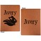 Flying Pigs Cognac Leatherette Portfolios with Notepad - Small - Double Sided- Apvl