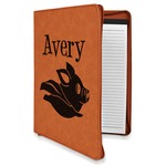 Flying Pigs Leatherette Zipper Portfolio with Notepad - Single Sided (Personalized)