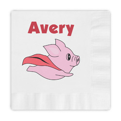 Flying Pigs Embossed Decorative Napkins (Personalized)