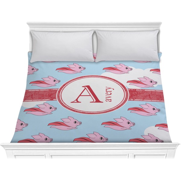 Custom Flying Pigs Comforter - King (Personalized)