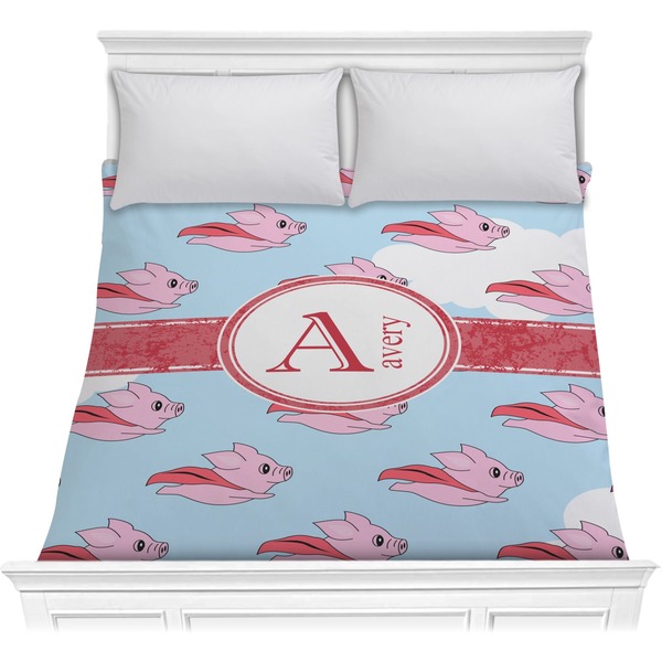 Custom Flying Pigs Comforter - Full / Queen (Personalized)