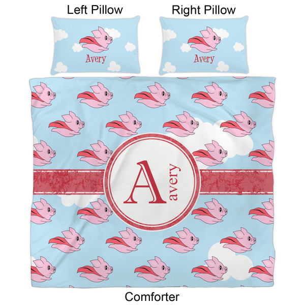 Flying Pigs Comforter Set - King - Approval