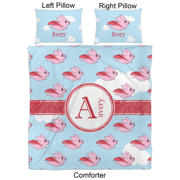 Flying Pigs Comforter Set - Queen - Approval