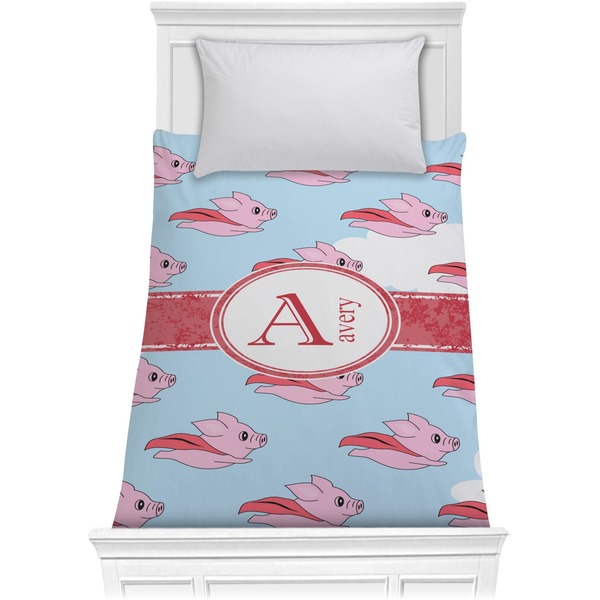 Custom Flying Pigs Comforter - Twin (Personalized)