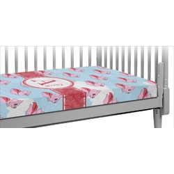 Flying Pigs Crib Fitted Sheet (Personalized)