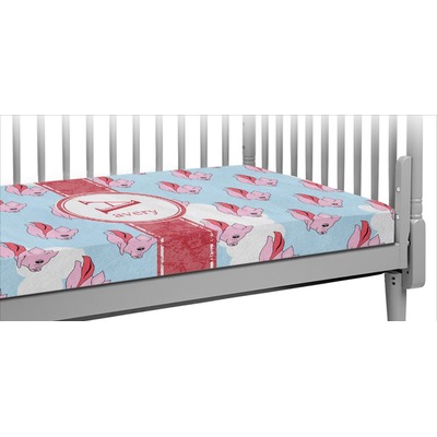 Flying Pigs Crib Fitted Sheet (Personalized)