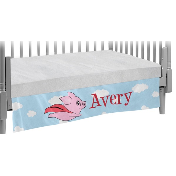 Custom Flying Pigs Crib Skirt (Personalized)