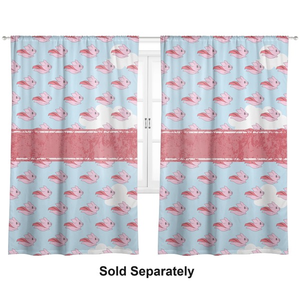 Custom Flying Pigs Curtain Panel - Custom Size