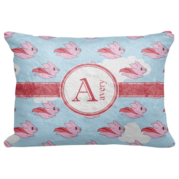 Custom Flying Pigs Decorative Baby Pillowcase - 16"x12" (Personalized)